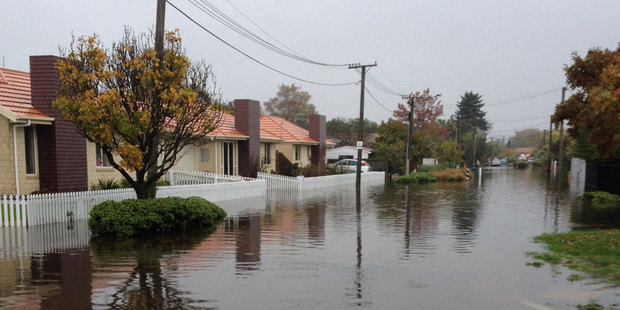 A reader sent us this photo of flooding in Flockton Street. Photo / Supplied
