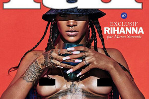 A magazine's cover image featuring a topless Rihanna was censored by Instagram.