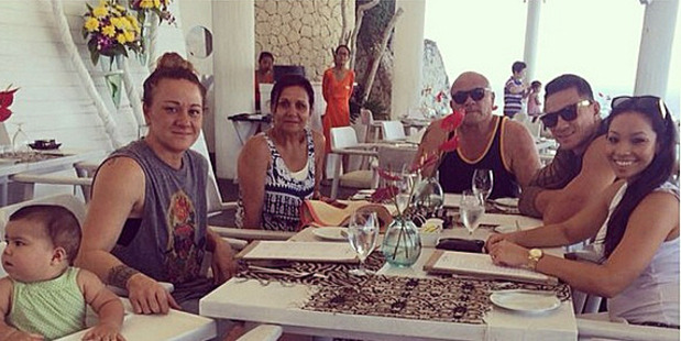 Alana Raffie, right, and Sonny Bill Williams in a photo posted to Niall Williams' Instagram account. Photo / Instagram