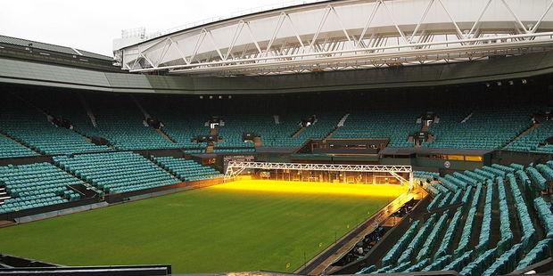 Around half a million tennis fans visit the Wimbledon championships each summer in southwest London. Photo / Wikipedia-Danbu14
