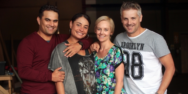 From left: Nothing Trivial cast members Blair Strang, Nicole Whippy, Debbie Newby-Ward and Shane Cortese. Photo / Doug Sherring