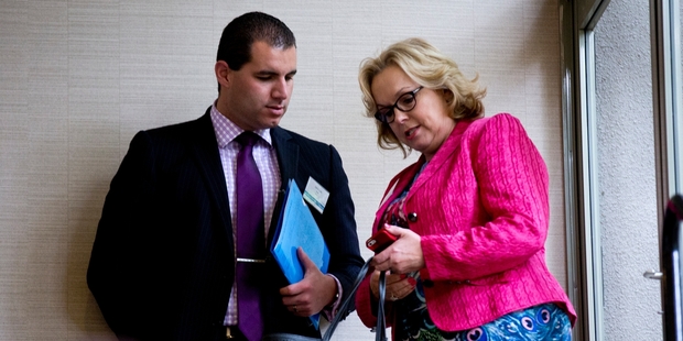 Justice Minister Judith Collins with National MP Jami-Lee Ross during the party conference. Photo / Dean Purcell