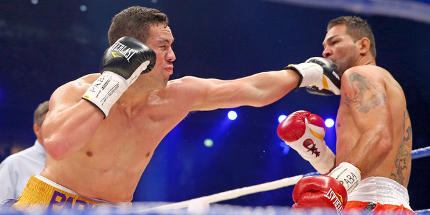 Joseph Parker raised his game against Brazilian heavyweight Marcelo Luiz Nascimento. Photo / Getty Images