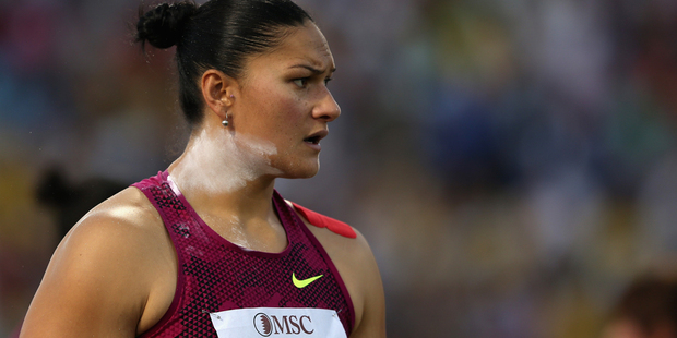 Valerie Adams in action in the Diamond League event in Doha. Photo / Getty Images.
