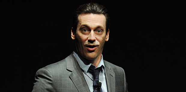 Jon Hamm says working on soft porn films wasn't fun. Photo/AP