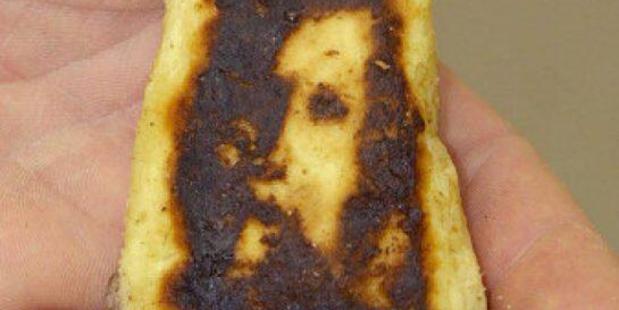 Seeing Jesus on your toast? It's common for people to see non-existent features because human brains are uniquely wired to recognise faces, scientists say. Photo / Twitter