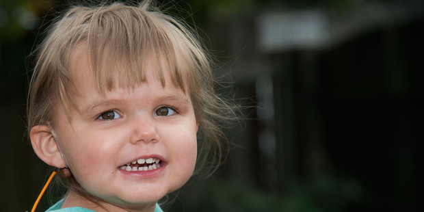 Addison Blundell's profound deafness was not diagnosed at birth. Photo / Marty Melville