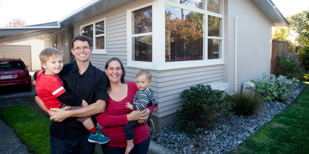 Taryn and Ben van Meygaarden are selling to move closer to Taryn's work and hope to buy a bigger house for them and their sons, Adam, 3, and Luke, 1. Photo / Rhys Palmer