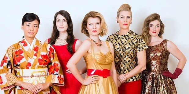 From left: Tomoko Taouma, Alex Jordan, Hannah Banks, Jennifer Ward-Lealand and Lauren Gibson.