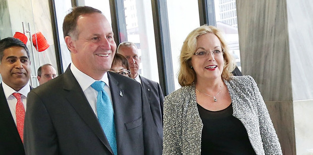 Prime Minister John Key with Judith Collins. Photo / Getty Images