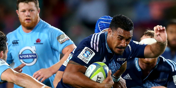 Rampaging Blues loose forward Jerome Kaino. Photo / Getty Images