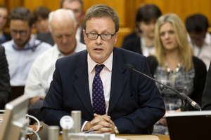 GCSB Director Ian Fletcher during his appearance at the Intelligence and Security Committee at Parliament iN December. Photo / Mark Mitchell