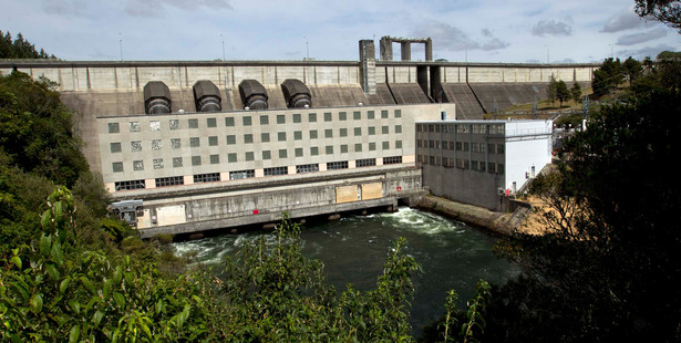 The Whakamaru Dam, one of the hydro dams on the Waikato River owned by Mighty River Power. Photo / Alan Gibson