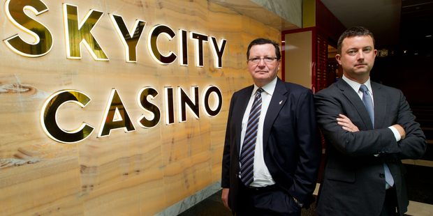 Nigel Morrison CEO (left) and James Burrell Chief Financial Officer of Sky City. Photo / Richard Robinson
