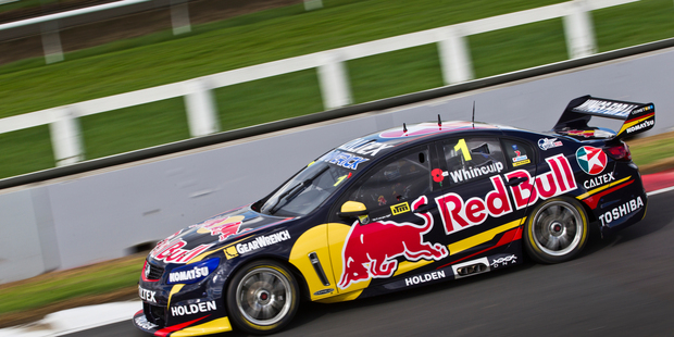 Red Bull Racing Australia's Jamie Whincup in action during ITM500 Auckland at Pukekohe Park. Photo / Greg Bowker