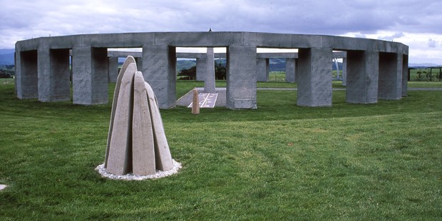 Stonehenge-Aotearoa is built on a similar scale to Stonehenge in England.