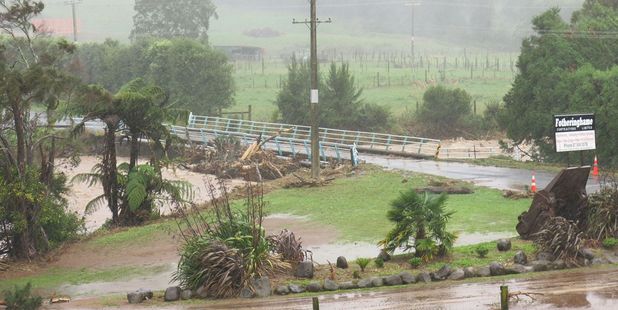 Flooding in Wharawahara Rd last month
