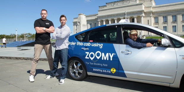 Zoomy co-founders Neil MacDonald (left) and James Fisk with a Zoomy driver.
