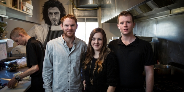 Loop Bistro in Kingsland is co-owned and run by, from left, Elliott Boock, Hailey Boock Rodger and Craig Rodger. Photo / Michael Craig