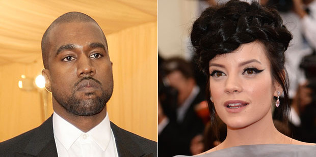 Kanye West and Lily Allen bonded at the Met Gala. Photos / Getty Images