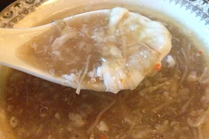 Shark fin soup is a Chinese delicacy.
