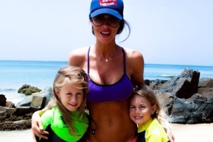 Nicola Robinson (Watson) with her beau's daughters.