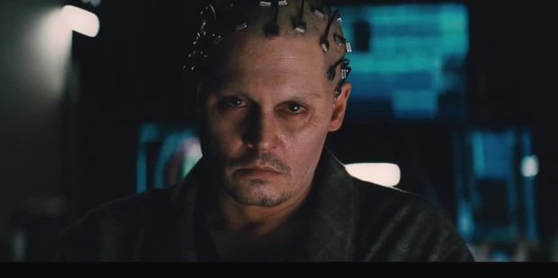 Johnny Depp in his upcoming movie Transcendence.