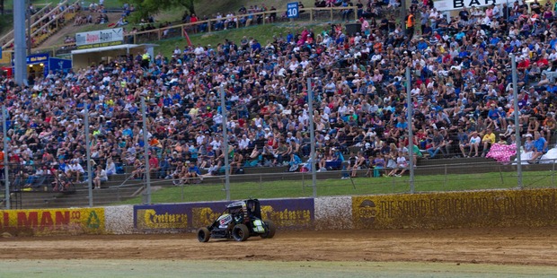 Auckland's Michael Pickens delighted fans by beating the Americans to win his fourth World 50-lap Classic at WXC Speedway - Western Springs.