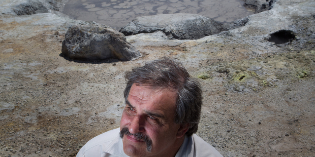 BURNT: Rotorua District Council Parks and Recreation manager Garry Page at the site where a man walked off a marked walking track only to suffer serious burns to his legs.