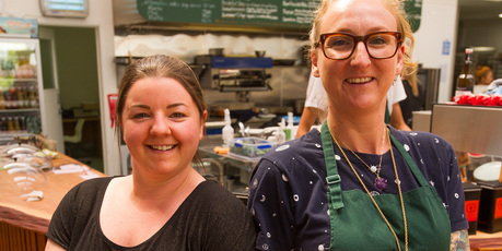 Ethos Cafe's Jo Singer and Jane Ormrod are new kids on the block. Photo / Jason Dorday