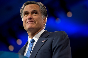 2013 file photo of Mitt Romney. The former presidential candidate has accepted an apology from an MSNBC host. Photo / AP