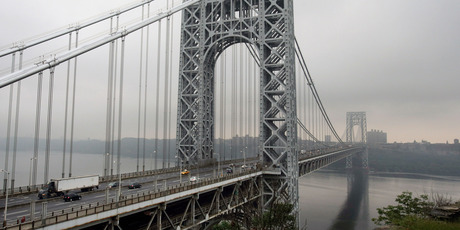 Traffic moves across the George Washington Bridge, in Fort Lee, New Jersey. Photo / AP