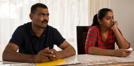 Mr and Mrs Sharma were told that their son could have had a better chance of survival had he been taken straight to hospital. Photo / Greg Bowker