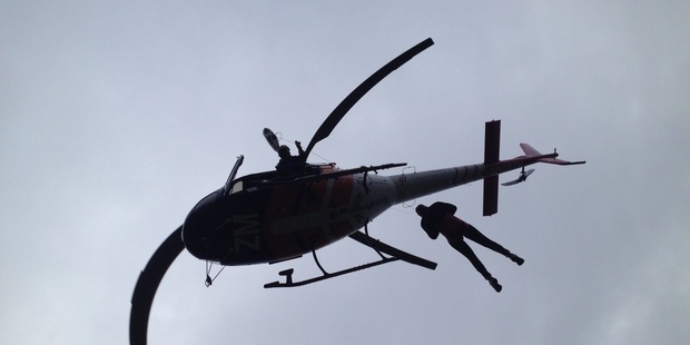 A Te Kaha man was flown to hospital after seriously hurting his hand with a machete while hunting. SUPPLIED/ TECT Rescue Helicopter Service