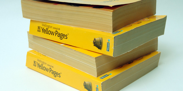 Yellow pages directory, Wellington. Photo / NZPA