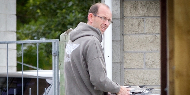 David Bain manned the barbecue for his new in-laws' guests yesterday. Photo / Sarah Ivey