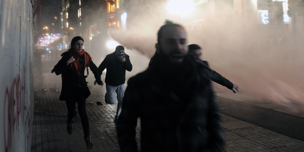 Violence between the Turkish Government and protesters has sometimes been extreme as Prime Minister Recep Tayyip Erdogan asserts control. Pictures / AP