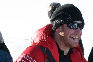 Prince Harry sprouted his ginger whiskers during a charity walk to the South Pole.
Photo / Getty