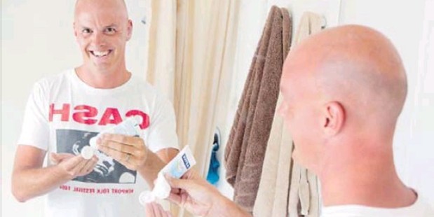 RELAXING: Iain Hay enjoys being a metro male.