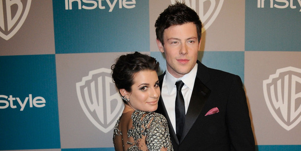 Actors Lea Michele and Cory Monteith at a Golden Globe Awards after party in 2012. Photo / Getty Images