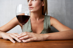 Woman Drinking Wine