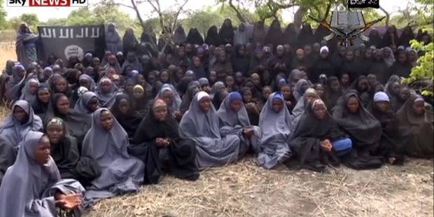 A video was released yesterday showing the kidnapped schoolgirls. Photo / Sky News