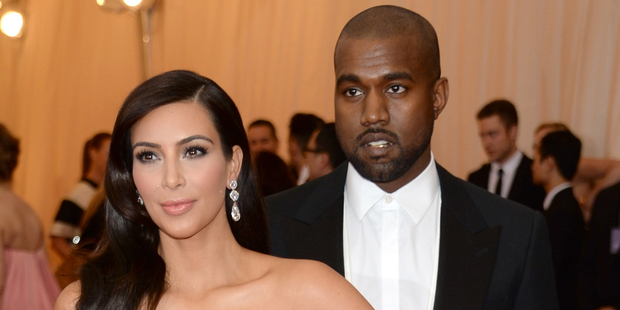 Kim Kardashian and Kanye West.