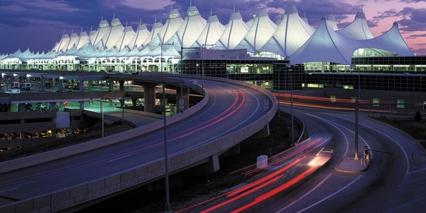 Denver International Airport - the fifth busiest in the US. Air NZ is being lobbied to start flying direct to Colorado with its new longer-range aircraft.