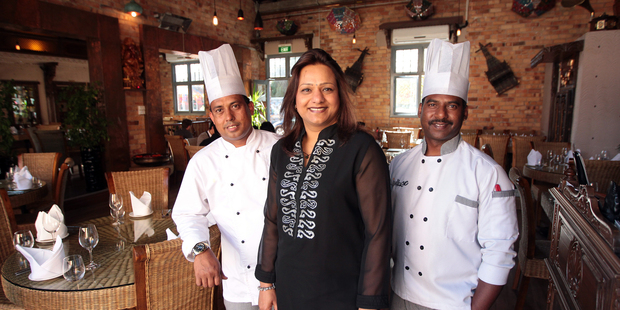 Minhaz Ahmed, Dimple Girish and Siva Kumar will delight you with their cuisine. Photo / Doug Sherring