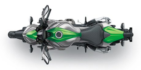 Kawasaki's Z1000 has had a a visual overhaul, with the low cowl for those LED headlamps exaggerating the bike's aggressive profile, along with a slimmer pillion pew, and the lower-set front.