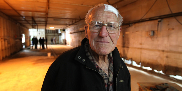 Trevor Page, 95, retiring and closing up Page Plating, Onekawa, Napier, the business he started 59 years ago. Photo / Duncan Brown