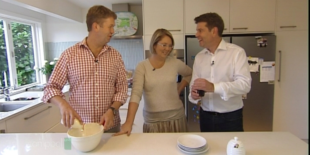 David Cunliffe's wife Karen Price showed on Campbell Live what a renaissance woman she is. Photo / Campbell Live