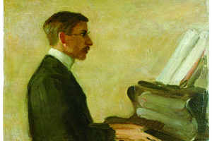 The Bloomsbury Cookbook. Saxon Sydney-Turner at the Piano, by Vanessa Bell.