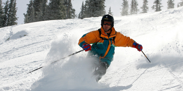 Simon Louisson skis on the 'Cloud Nine' run in Blue Sky Basin at Vail. Photo / Colorado Ski Country